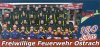Bild zeigt die Mannschaft der Feuerwehrabteilung Ostrach.